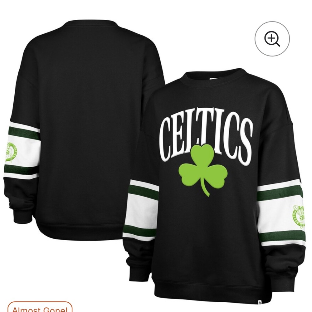 '47 Black Boston Celtics 2024/25 City Edition Steadfast Paneled Pullover Sweater